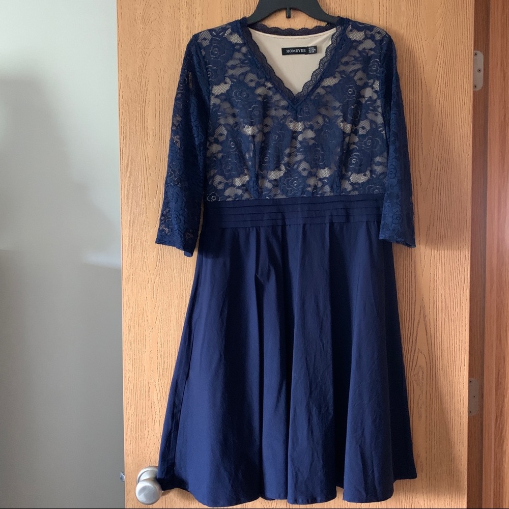 Navy Lace Dress